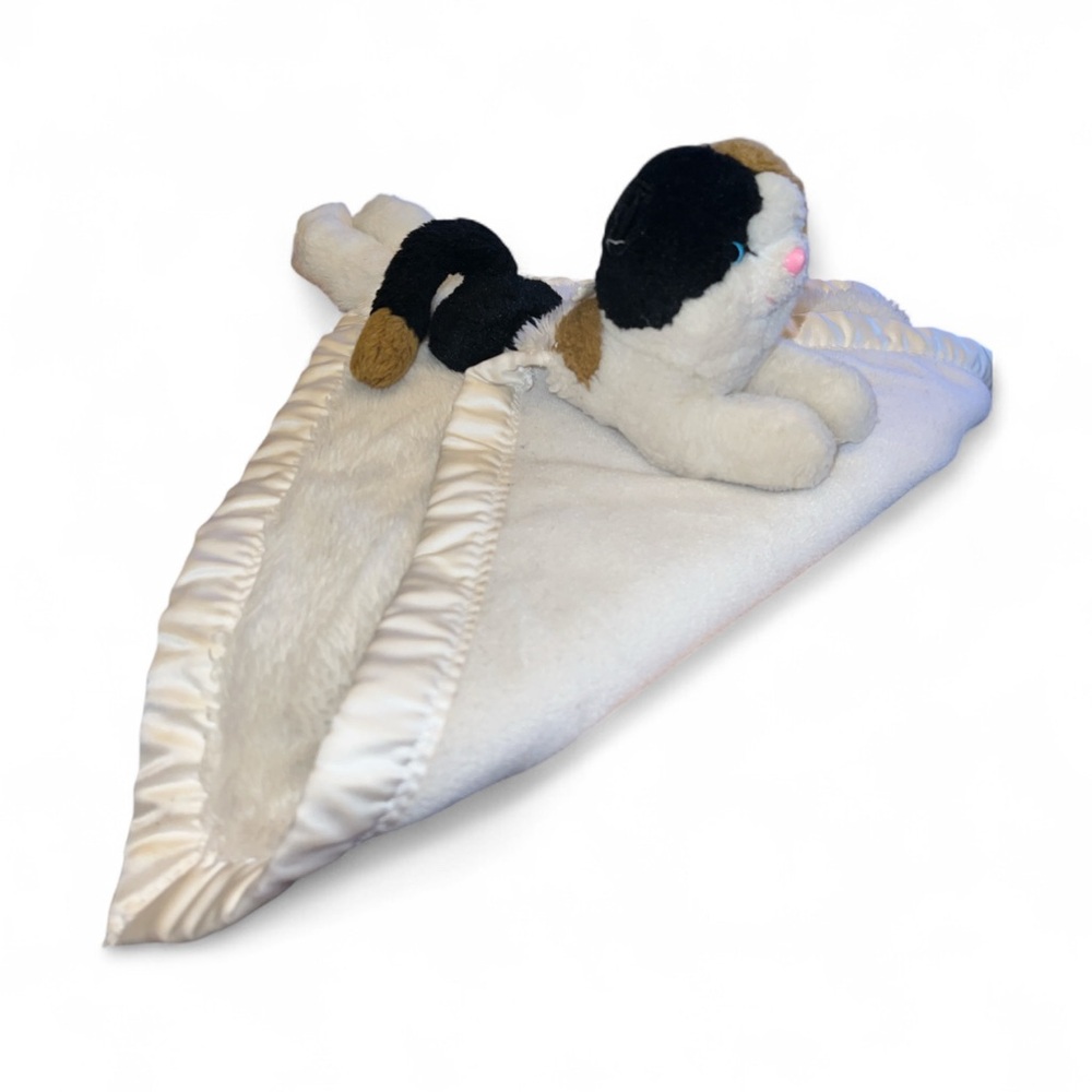 My Banky Calico Cat Lovey Plush Kitty Caileigh Crazy Mountain Satin Trim